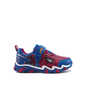 Spiderman Masko Erkek Çocuk Cırtlı Sneaker Ayakkabı (Mavi)