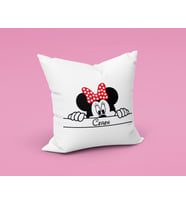 Minnie Mouse Sevgili Çift Tasarımlı Yastık Kişiye Özel