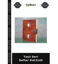 Özel Üretim Not Defteri Hediye Şık Taşlı Deri Defter Ksk3145
