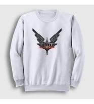 Presmono Unisex Beyaz Logo Oyun Elite Dangerous Sweatshirt 511231tt