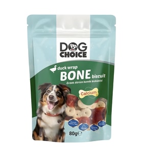 Dog Choice Kalsiyumlu Ördek Dürüm Kemik Bisküvisi Köpek Ödül Maması 80g
