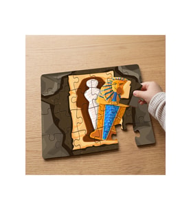Antik Mısır - Firavun Tasarımlı 24 Parça Ahşap Çocuk Puzzle