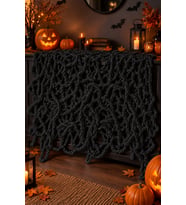 Halloween Siyah Örümcek Ağı 160x120 cm Cadılar Bayramı Parti Ev Duvar ve Mekan Dekorasyon Süsü