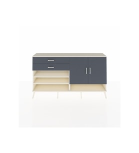 Arges Konsol 4 Raflı 2 Çekmeceli 2 Kapaklı 176x30x99 Aytaşı-Antrasit