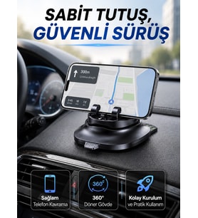 Katlanabilir Araç İçi Telefon Tutucu Gizli Numaratörlü Telefon Standı
