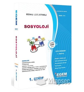 Egem Eğitim Yayınları AÖF 1. Sınıf Sosyoloji Güz Dönemi 1. Yarıyıl Konu Anlatımlı Soru Bankası (Çok Renkli)