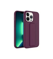 Apple iPhone 14 Pro Max Uyumlu Kılıf Zore Qstand Kapak (Mürdüm)