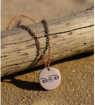 Kişiye Özel 925 Ayar Gümüş Disney Winnie The Pooh Detaylı Dad (Baba) Kolye (Rose)