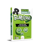 Günay Yayınları GÜNAY YAYINLARI 8.SINIF BUMERANG 32 HAFTALIK DİN KÜLTÜRÜ VE AHLAK BİLGİSİ DENEMELERİ (Çok Renkli)