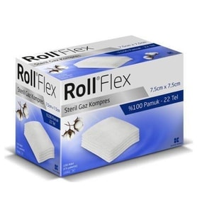 Roll Emici Gaz Kompres 7.5 cmx7.5 cm 100 Adet