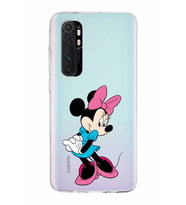 Xiaomi Mi Note 10 Lite Uyumlu Kapak Minnie Mouse Tasarımlı Şeffaf Silikon Kılıf