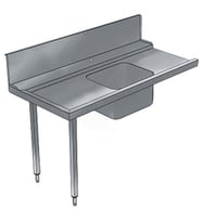 Electrolux Professional Bulaşık Giriş Tezgahı, Tek Evyeli (500x400 Mm), Giyotin Tip Bulaşık Makinesi İçin, 300 Mm Sırt, Soldan Sağa - 1200 Mm BHHPTB12L