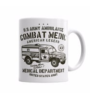 US Army Ambulance Kupa Bardak Porselen