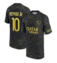 Paris Saint-Germain NEYMAR Siyah-Gold Özel Tasarım Yetişkin Futbol Forması