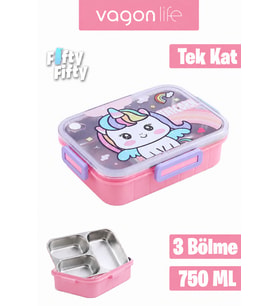 750 ML Üç Bölmeli Sızdırmaz Karışmaz Sefer Tası
