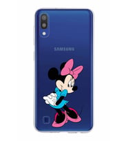 Samsung Galaxy M10 Kapak Minnie Mouse Tasarımlı Şeffaf Silikon Kılıf