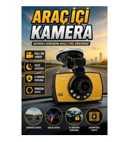 G-Sensor ve Gece Görüşlü Full HD Araç İçi Kayıt Kamerası