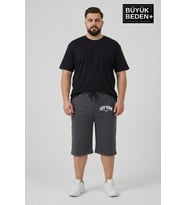 Büyük Beden Erkek Şort New York Baskılı Rahat Kalıp 3XL-6XL SPR26BSR591-05