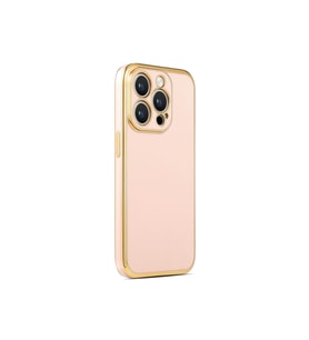 Apple iPhone 14 Pro Max Uyumlu Kılıf Zore Bark Kapak (Rose Gold Altın)