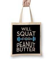 Will Squat For Peanut Butter Gym Inspiration Bez Çanta Uzun Saplı