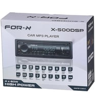 For-x X-500DSP DSP İşlemcili Oto Teyp 2+1 Anfi Çıkışlı USB BT 4*60W Güç Çıkışı (Siyah)