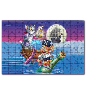 Cakapuzzle Tom ve Jerry Shiver Me Bıyık Puzzle Yapboz MDF (Ahşap) (120 Parça)