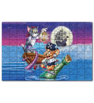 Cakapuzzle Tom ve Jerry Shiver Me Bıyık Puzzle Yapboz MDF (Ahşap) (120 Parça)