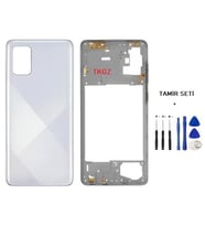Samsung Galaxy A71 - SM-A715F FULL Kasa Arka Kapak Takım BEYAZ - TAMİR SETİ