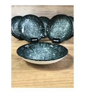 6'lı Sepia Serisi Çukur Yemek Tabağı, 20 cm, şık ve kullanışlı set