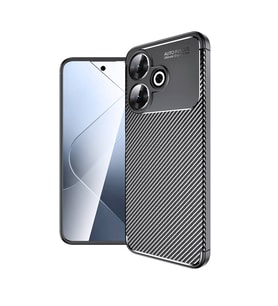 Xiaomi Redmi 13 4G Uyumlu Kılıf Silikon Karbon Tasarımlı Esnek Zore Negro Silikon Kapak