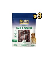 Nutri Canin Rawhide Kuzu Eti Sarili Orta Büyük Irk Köpek Kemik Ödülü 120 gr x 3 Adet