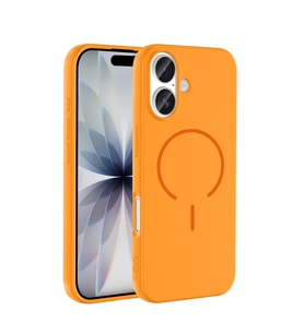 Apple iPhone 17 Uyumlu Kılıf M-safe Şarj Özellikli Zore Meta Kapak (Turuncu)
