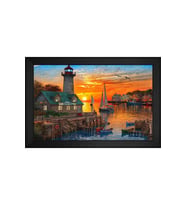 Manzara Temalı Kanvas Tablo 50 x 70 cm Siyah Çerçeve