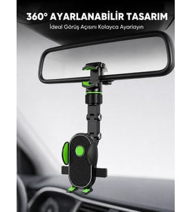 Dikiz Aynasına ve Koltuk Başlığına Uyumlu Telefon Tutucu Yeni Nesil