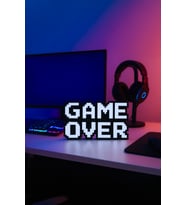 Modern Game Over Kabartmalı Süs – Dekoratif Obje, Duvar & Masaüstü Aksesuarı,Hediye(15x8.5 cm)
