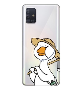 Samsung Galaxy A71 Uyumlu Ördek Desenli Şeffaf Telefon Kılıfı