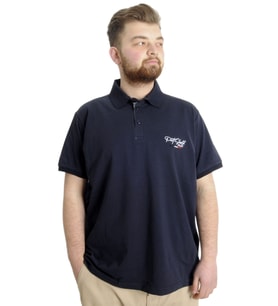 Mode XL Büyük Beden Erkek T-shirt Polo PORT SHIELD 23317 Lacivert