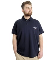 Mode XL Büyük Beden Erkek T-shirt Polo PORT SHIELD 23317 Lacivert