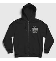 Presmono Unisex Siyah Calm Hediye Physiotherapist Fizyoterapist Fermuarlı Kapüşonlu Sweatshirt 542028tt