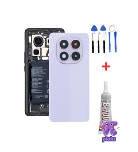 Redmi Note 14 Pro 5G Arka Kapak Pil Batarya Kapağı Kamera Lensli 24090RA29G Uyumlu + Tamir Kiti