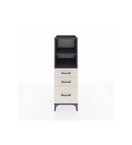 Kronos Dolap 2 Raflı 3 Çekmeceli 44x59x134 Antrasit-Aytaşı