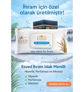 İhram için Kokusuz ıslak mendil 60 lı x 5 paket toplam 300 ıslak mendil