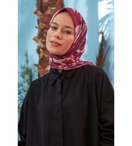 İpekhan Nilüfer Pamuk Eşarp 1049 (Bordo)