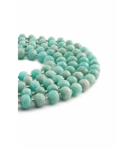 Amazonit Taşı Dore Kristal Kesim Parlak 8x7mm Doğal Taş Dizi