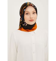 Armine Nostalji Serisi %100 Twill İpek Eşarp 8902D 36
