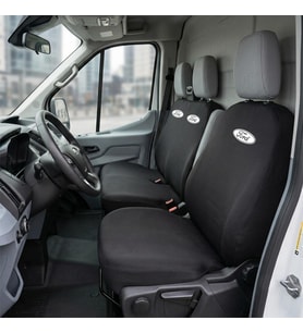 Ford Transit Siyah Penye Oto Koltuk Kılıfı - Marka Logo Baskılı