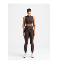 Sculpt Line Kahverengi Dikiş Modelli Spor Tayt