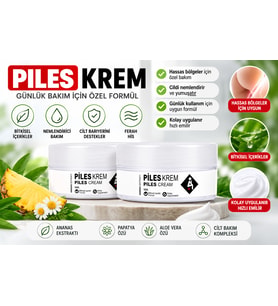 Piles Krem 50 ML Kavanoz Bitkisel İçerikli Cilt Bakım Kremi x2