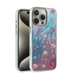 Apple iPhone 16 Pro Kılıf Blade Aynalı Desenli Kapak - Desen 4