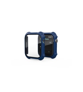 Apple Watch 7 45mm Uyumlu Tank Zırh Kasa ve Mat Görünümlü Ekran Koruyucu Zore Watch Gard 11 (Lacivert)